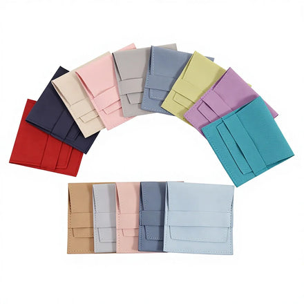 Hot Sale Custom Jewelry Boxes with Microfiber Pouches Embossed 50 Pcs Minimum Wholesale Packaging for Necklaces and Rings