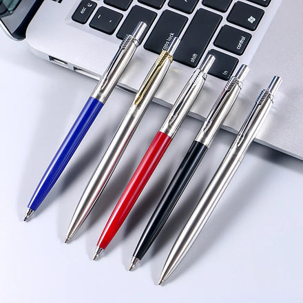 Factory Sale Custom Press Metal Ball Pen 1.0mm Tip Metal Gift Promotional Customized Logo Office School Blue/Black