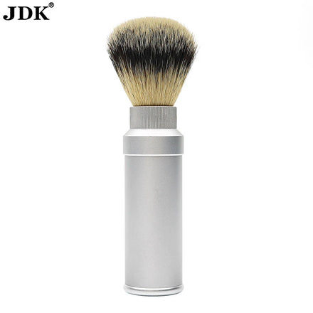 Private Label Retractable Travel Portable Aluminum Custom Beard Grooming Tool Shaving Synthetic Men Beard Shaver Brush