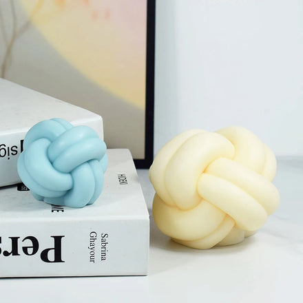 Large Knot Candle Mold Spiral Tie Rope Ball Twisted Knitted Knot Ball Silicone Candle Mold Gypsum Aromatherapy Candle Mold