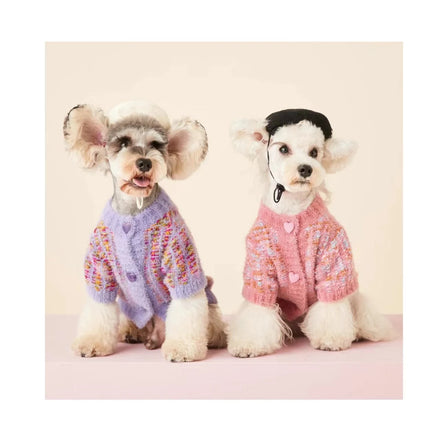 New Design Luxury Style Dog Sweater Cardigan High Elasticity Dog Sweater