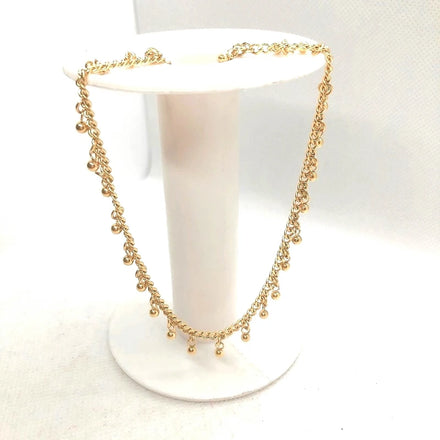Inspire Jewelry Dangling Dotted Bracelet Dangling Dotted Anklet 18k Gold Plated Stainless Steel Jewelry Wholesale Ready to Ship