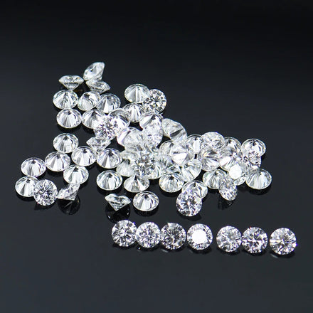 Lab Grown Diamond Round Brilliant Cut 1.0mm-2.0mm DEF Color VVS-VS Clarity HPHT Diamond Price Per Carat