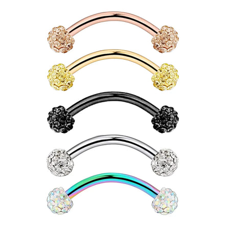 Eyebrow Banana Piercing Ring Curved Barbell Lip Ring Snug Daith Helix Rook Earring Cartilage Tragus Jewelry 16G 5 Color Wholesa