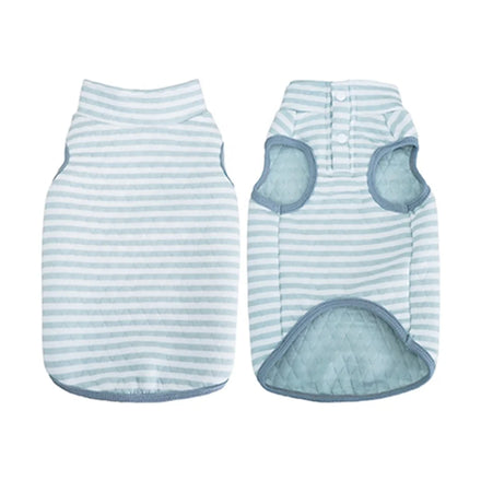 Pure Cotton Cute Striped Dog Coat Spring/Autumn/Winter New Pet Clothes for Bulldogs Corgi Cats
