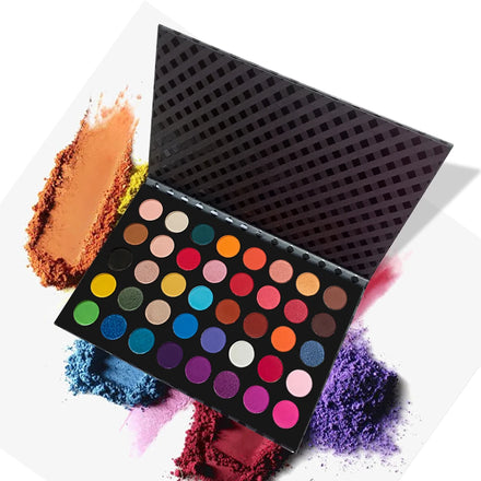 40-Color Mineral Powder Waterproof Matte & Shimmer Eyeshadow Palette for Dark/Light/Fair Skin Tones Long-Lasting Eye Makeup