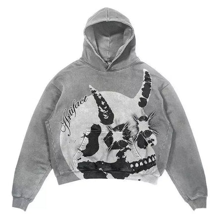Men's Custom for Puff Print Raw Hem Pullover Hoodie XL Size Distressed Pullover Zipper Embroidered Acid Wash Techniques Screen