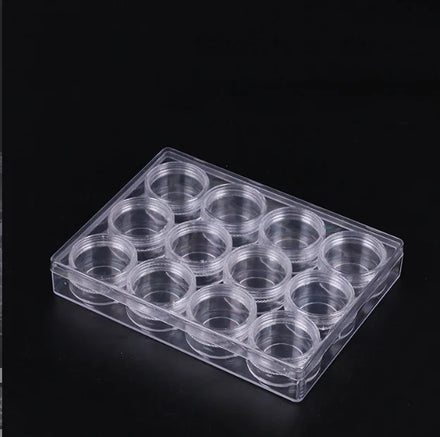 Wholesale Cheap Price 12 Pieces Per Box 3 g 5 Grams 10 ml 15g 20g square Round Empty PS clear Plastic Jar