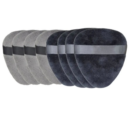 Low MOQ Soft Large Makeup Powder Puff Cotton Triangle Makeup Sponge Cosmetics Puff With Ribbon