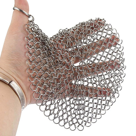Wholesale 4/5/6/7/8 Inch Stainless Steel Chain Mail Scrubber / Cast Iron Skillet Cleaner