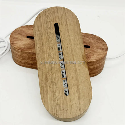 Wood 3D Night Light LED Illusion Effect Creative DIY Message Board CE Certified 2-Year Warranty Wholesale Lamp Holders Bases