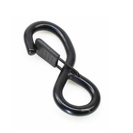 Heavy Duty 1 Inch Black Rubber Coated S Hook Metal Ratchet Belt Buckle for Hanging