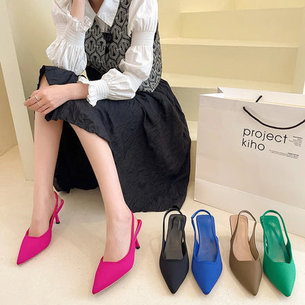 5 Color 35-40 Sandals Half Shoes Women's High Heel A116