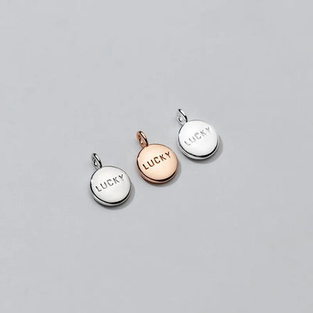 925 Sterling Silver Lucky Letter Charm Bracelet Pendant DIY Jewelry Accessories Charms for Jewelry Making Wholesale Manufacturer