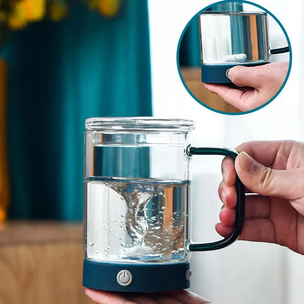 USB Rechargeable High Grade Electric Rotary Cup Automatic Stirring Magnetic Mug Glass Smart Mixing Milk Coffee Cups