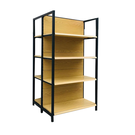 Factory Customized Color Size Wood Grain Shelf Retail Wood Grain Display Stand