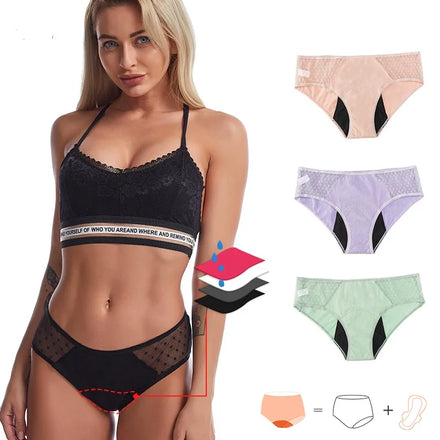 Shaped High Waist Queen Plus Size Period Lining Heavy Flow Incontinence Leakproof Panties Menstrual Underwear