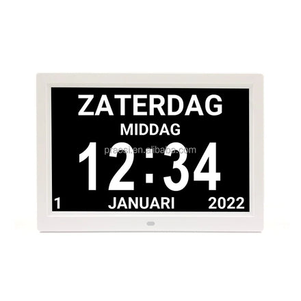 Custom Reminders 24 Alarms Digital Calendar Clock Day Date Clock for Impaired Vision Seniors Dementia Alzheimers' Clock