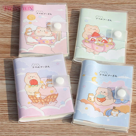 Student 80 Pages Exercise Books Cartoon Bear Portable Pocket Notepad Mini Cute Notebook 2946