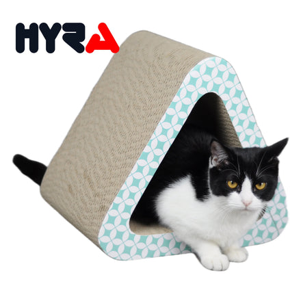 Hyra Large Size Triangle(DIY) Planche a Gratter Pour Chats Carton Ondule Pour Chat Chat Planche a Gratter Griffoir