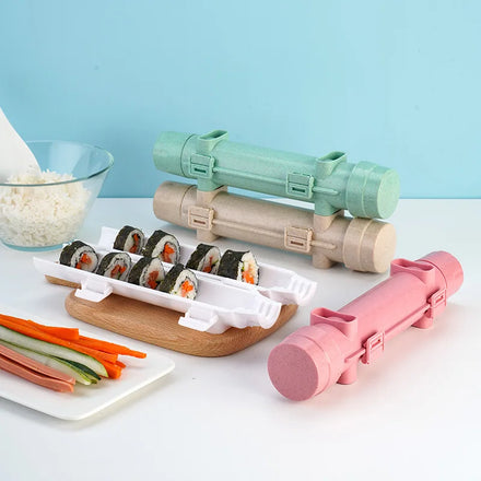 Diy Rice Vegetable Meat Mold Tool Colored Plastic Pp Wheat Straw Sushi Maker for Rolling