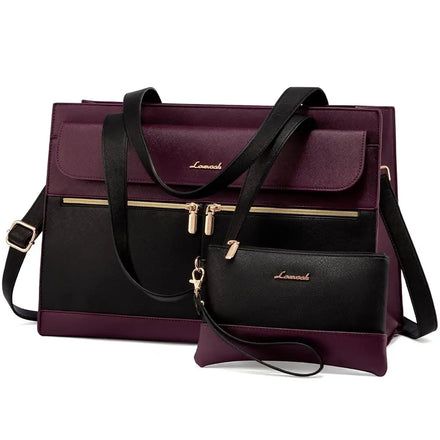 Custom LOVEVOOK Wholesale 2pcs Fashion Casual Ladies Shoulder Bags Fashion 15.6inch Briefcase for Women Purses Laptop Tote Bags