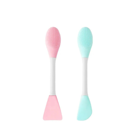 Custom Logo Facial Makeup Cleaner Soft Silicone Double-Ended Face Makeup Beauty Brush Applicator Brush