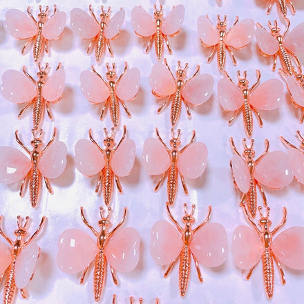 Diy Beautiful Crystal Butterfly for Rose Quartz Home Decoration