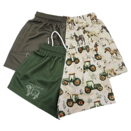 High Quality Children's Otago Highlanders Rugby Shorts Breathable Zip Pockets Drawstring Polyester Custom Digitally Sublimated