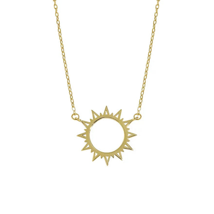 925 Sterling Silver Sun Pendant Cool Men Necklace Cross Chain 18K Gold Choker Necklace Fashion Jewelry Necklace for Women