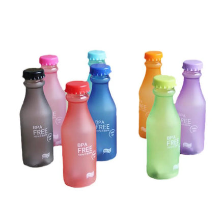 BPA-Free 500ml Frosted Sports Drink Bottle Plastic Water/Soda Container with Strap Promotional Drinkware
