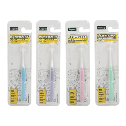 Factory Wholesale Blister Card Packaging Soft Pet Dental Care Cat Dog Toothbrush