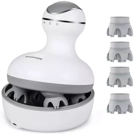 USB Charging Wireless Head Massager 3D Smart Automatic Head Scalp Massager for Prevent Hair Loss