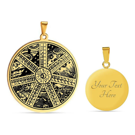 The Oracle of the Dominoes Practice of Performing Divination Fortune-telling Talisman Amulet Stainless Steel Pendant Necklace