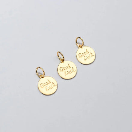 S925 Sterling Silver Round Card Charm Bracelet Pendant DIY Jewelry Accessories Handmade Charms for Jewelry Making Wholesale