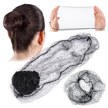 Invisible Elastic Edge Mesh Hair Bun Wig Hair Nets-20 28 30 36 40 Inches 10mm Aperture for Ballet Dance Hair Extensions