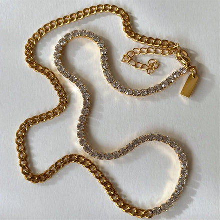Wholesale Stainless Steel Link Chain Jewelry Tennis Chain Jewelry Sets for Women