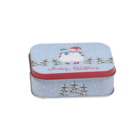 Customized Tinplate Rectangular Cookie Tin Box Wedding Card Large Container