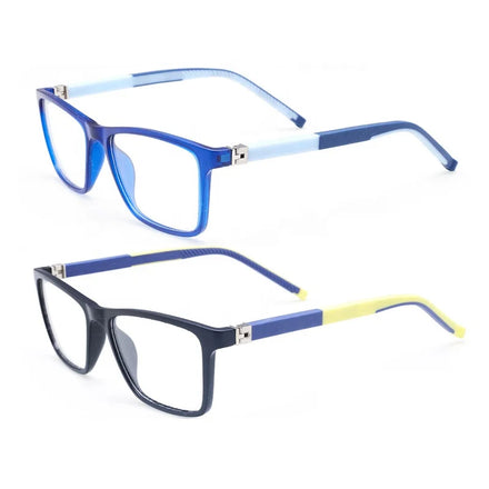 All-Year TR90 180-Degree Flexible Spring Hinge Square Silicone Temple Frames Kids 6211 Trichromatic Color Optical Frame