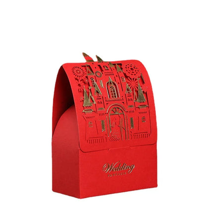 CSMD Chinese Suppliers Wholesale Recyclable Candy Packaging White Chocolate Creative Red Wedding Favors Paper Box for Door Gifts
