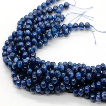 Factory Wholesale Unusual Gemstone Beads Natural Round Beads Real Gemstone 10mm Kyanite Stone Bead for Making Jewelry