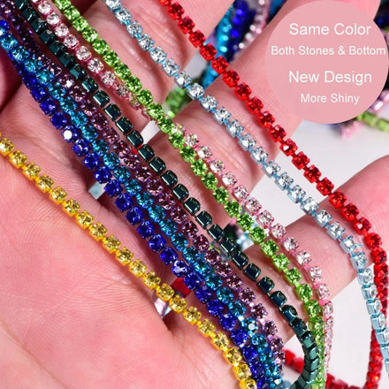 Wholesale Price Different Colors Metal Plated Rhinestone Claw Cup Chain for Women Garment Sash Belt Bag Hat Decor Accessories