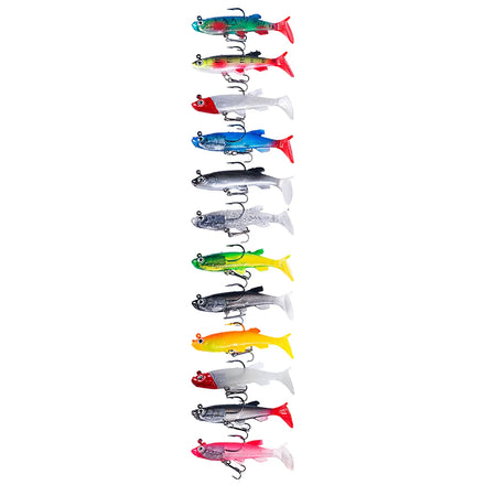 14g 8cm Trout Soft Baits Fishing Lures Lead Head PVC Saltwater Swim Baits Soft Plastic River & Lake Wobblers