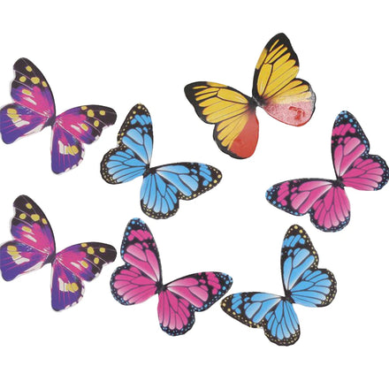 Colorful Paper Butterfly Cake Decorations Chocolate Mousse Cupcake Toppers Picks Birthday Cake Topper