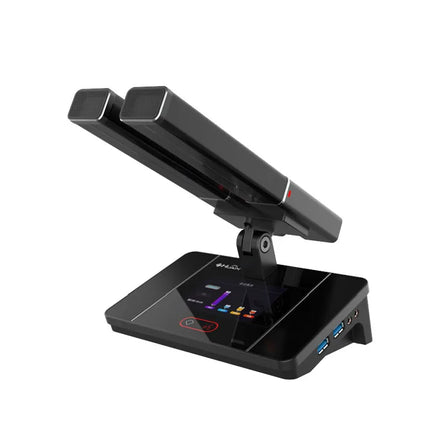 HUAIN Meeting Room Solutions Conference System Digital Microphones Aluminum Alloy Chairman Unit with Voting Black