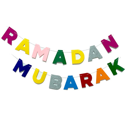 Ramadan Festival Decoration Felt Colorful Hanging Flag Banner