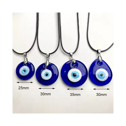 Blue Eye Pendant Heart Shape Rope Chain Evil Eye Necklace Good Luck Protection Jewelry for Women Men Children's Anniversary