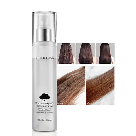 Natural Argan Oil Hair Mist Silk Smooth Styling Anti-Frizzy Private Label Heat Protectant Hair Spray