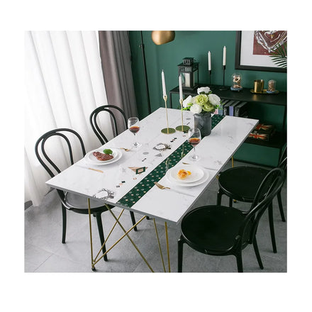 Wipeable Eco-Friendly Vinyl Rectangular Adhesive Table Cloth