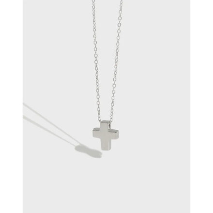 S925 Sterling Silver Chunky Cross Men Necklace Pendant Gothic Couple Necklace Fashion Jewelry Necklaces for Women Wholesale